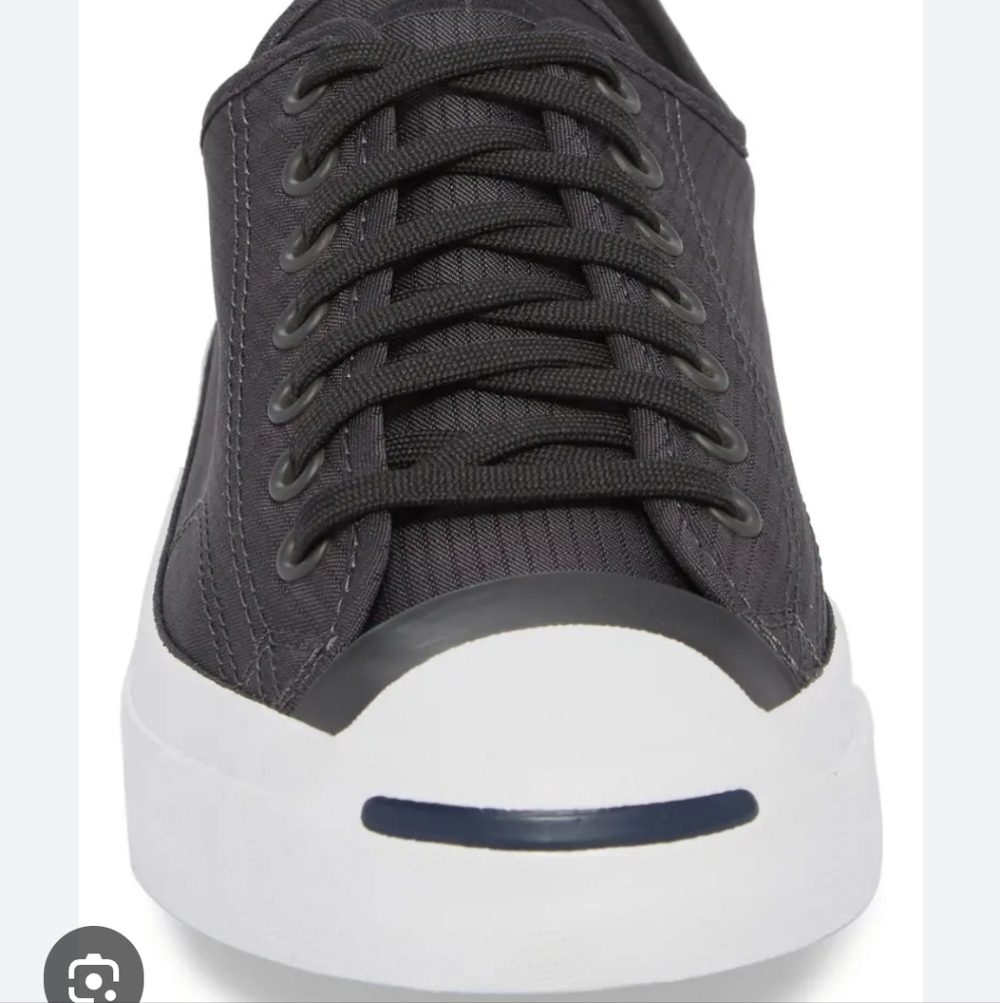 Jack Purcell Converse Black and White Ripstop Low-Top Sneakers